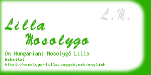 lilla mosolygo business card